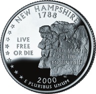 USA 2000r. 25 Centów New Hampshire nr.095
