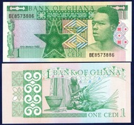 GHANA 1982 1 CEDI P-17b UNC RARE