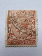 W. Brytania - dziurkowanie firmowe - król Jerzy V - obiegowy - Mi. 156 kas.