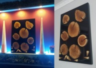 Nowoczesny Obraz 50x70 żywica epoxydowa + dąb