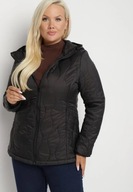 NOWA lekka czarna KOMFORTOWA pikowana kurtka na zamek_kieszenie_44/46