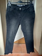 spodnie dżins strecz gina denim jeggings 42 44 rurki czarne szare