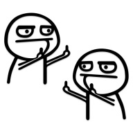 2 naklejki FuckMan lewy i prawy ludek i środkowy palec Fuck You wodoodporna