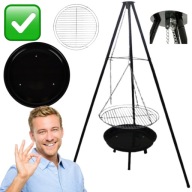 SKŁADANY GRILL TURYSTYCZNY STALOWY WĘGLOWY WALIZKA PRZENOŚNY 49x49cm MALTEC