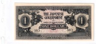 1 DOLAR ONE DOLLAR MALAJE - OKUPACJA JAPOŃSKA 1942 P-M5c aUNC