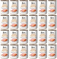 ZESTAW Brit MONOPROTEINOWA karma MOKRA dla psów INDYK BATATY 24x 400g