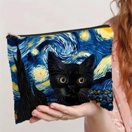 KOSMETYCZKA SASZETKA SZMINKI DROBNE KOSMETYKI ALA PIÓRNIK uroczy kot anime