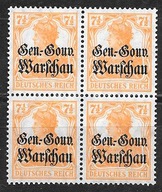 #OKUPACJA NIEMIECKA (ON) ROCZNIK 1916 Fi 9** / czwórka