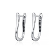 Kolczyki s50 Platerowane Platyną CZ / Spinel – Franko