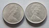 WIELKA BRYTANIA 10 PENSÓW 1971, 1979 ZESTAW 2 SZT.