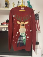 7 SWETER ŚWIATECZNY MERRY CHRISTMAS WESOŁY RENIFER XL