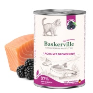 Baskerville Łosoś z jeżynami - mokra karma dla kociąt 400g