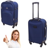 WALIZKA TORBA MAŁA KABINOWA PODRÓŻNA NA KÓŁKACH MIĘKKA 60X38X21CM POLIESTER