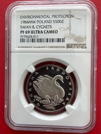 NGC PR69 ŁABĘDŹ 500 zł 1984