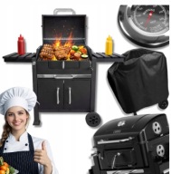 GRILL WĘGLOWY Z SZAFKĄ RUSZTEM ŻELIWNYM DEKRAFT ANGULAR + POKROWIEC GRATIS