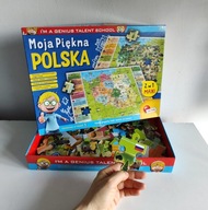 Puzzle edukacyjne maxi mapa Polski Moja piękna Polska Liściani (gra03)