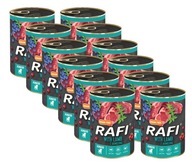 ZESTAW Rafi JUNIOR MOKRA karma MŁODYCH psów SZCZENIĄT JAGNIĘCINA 12x400g