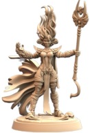 Queens of Tombs Sand Necromancer Pinup E Fantasy RPG D&D Druk 3D NSFW