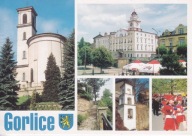 GORLICE - KOŚCIÓŁ - RATUSZ - UL. KRĘTA - HERB