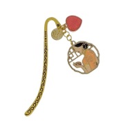 Zakładka do książki, z gejszą i znakiem szczęścia