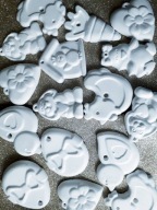 75 sztuk wielkanoc mix wzoru figurki figurka do malowania z gipsu gips