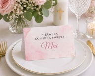 WINIETKI NA STÓŁ PERSONALIZOWANE NA KOMUNIĘ DLA DZIEWCZYNKI KOMUNIJNE