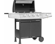 GRILL GAZOWY OGRODOWY ŻELIWNY RUSZT NIERDZEWNY LEHMANN OHIO 4+1 POKROWIEC