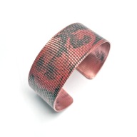 Bransoleta z miedzi. Wężowa skórka Vol.2. Ręczna praca.