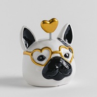 Skarbonka piesek buldog w okularach prezent dla dziecka dekoracja pokoju