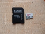 Karta pamięci SD microsd SanDisk Ultra 16 GB + adapter