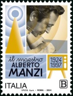 Włochy 2024 Znaczek 4709 ** telewizja nauka edukacja