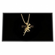 Naszyjnik Złoty KARABIN Unisex Łańcuch STAL Hip Hop Rock Prezent 55cm