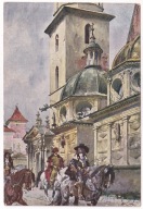 Kraków Wawel król Władysław IV Waza i szlachcic Konie ok.1917r. St. Tondos