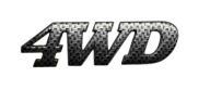 Emblemat 4WD – napis na auto, znaczek tuning carbon