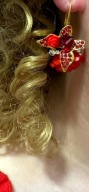 KOLCZYKI KWIATY KWIATAMI KWIATKI KWIATKAMI BOHO RÓŻE oplotki DIAMENTY SEXY