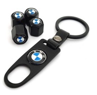 Nakrętki metalowe na wentyle czapki 4x plus breloczek brelok BMW