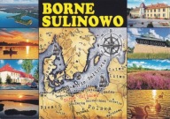 BORNE SULINOWO - Z LOTU PTAKA - JEZIORO PILE - URZĄD MIASTA - CZOŁG - MAPKA