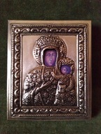 Ikona w metalowej koszulce - Matka Boska Częstochowska