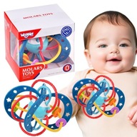 Sensoryczna Zabawka Gryzak Grzechotka 2w1 dla Niemowląt 0+ Woopie