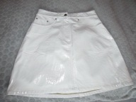 Spódnica Calvin Klein biała vintage lakier 27 S