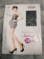 Rajstopy gładkie Lida MATERNITY 20den szary Grafit rozmiar 3