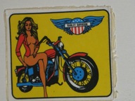 HARLEY DAVIDSON , KOBIETA naklejka z PRL