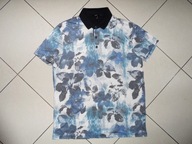 GEORGE HAWAJSKA NOWA BIAŁA NIEBIESKA POLO KOSZULKA r M