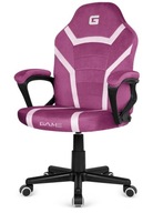 Fotel obrotowy gamingowy MARIO PURPLE WHITE– fioletowy ergonomiczny stylowy