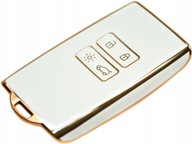 Biało-złote etui na kluczyk RENAULT Koleos Captur Megane Clio DACIA Sandero