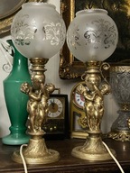 LAMPA FIGURALNA MOSIĄDZ CHERUBINY PUTTO - 2 SZT - duże 43 cm