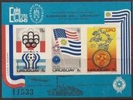 **76 URUGWAJ BL.28B NIEZĄBKOWANY - IGRZYSKA OLIMPIJSKIE, UPU, USA
