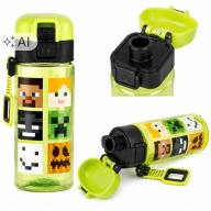 BUTELKA BIDON DO SZKOŁY DLA DZIECI MINECRAFT KWADRAT ZIELONY STEVE 550ML