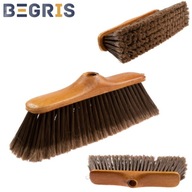 MIOTŁA ZAMIATACZ SZCZOTKA SOLIDNA UNIWERSALNA ROZWARSTWIONY WŁOS DREWNIANA