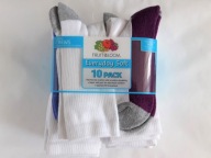Fruit of The Loom Crews 10 par skarpety damskie US